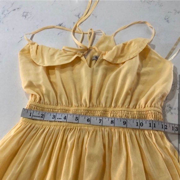 BCBGeneration maxi yellow sleeveless racerback dress size:XS - Picture 5 of 16